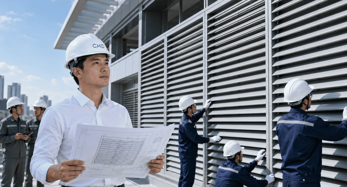 Thiết kế bản vẽ drawing louver tại CMC Architects Việt Nam
