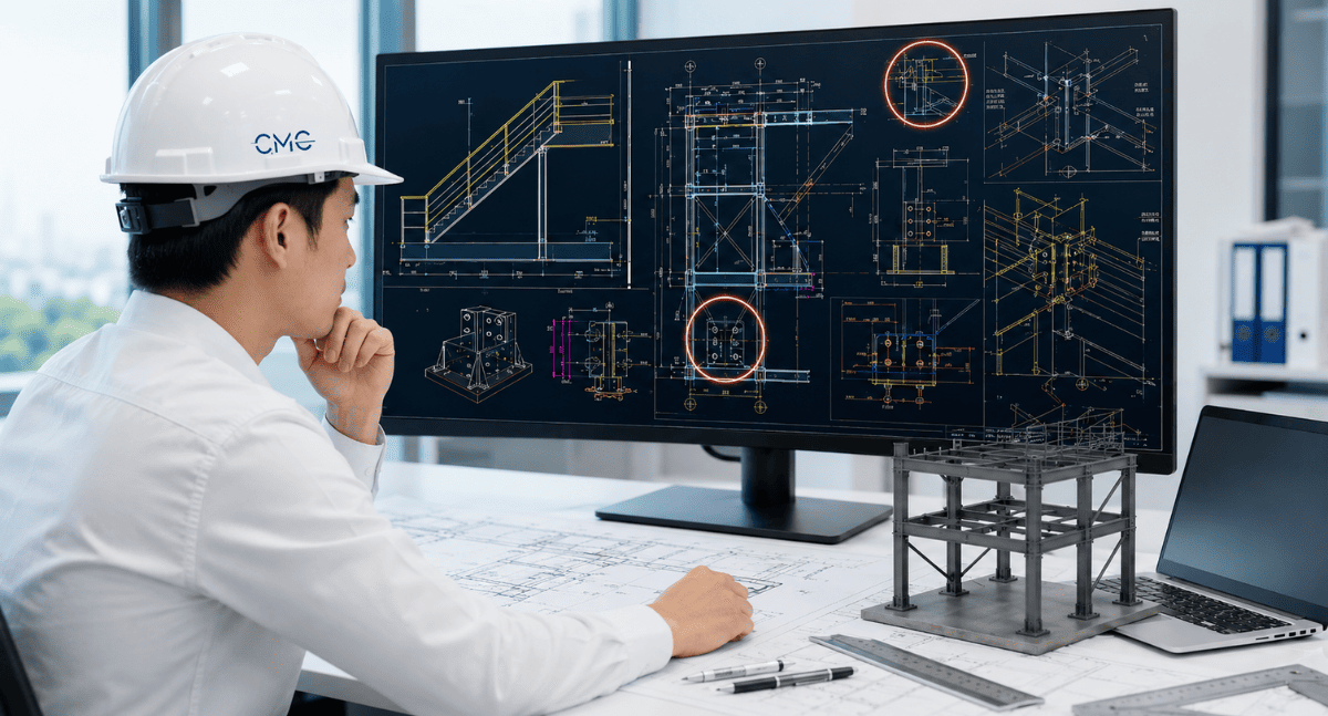 Những lỗi phổ biến trong bản vẽ công trình thép