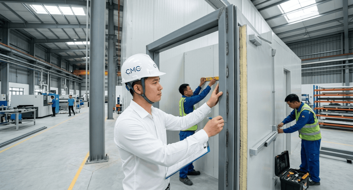 Khung cửa thép thường đứng độc lập