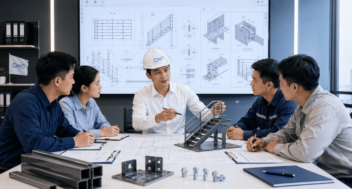 Một bản vẽ hạng mục thép không nên chỉ có hình thổng thể