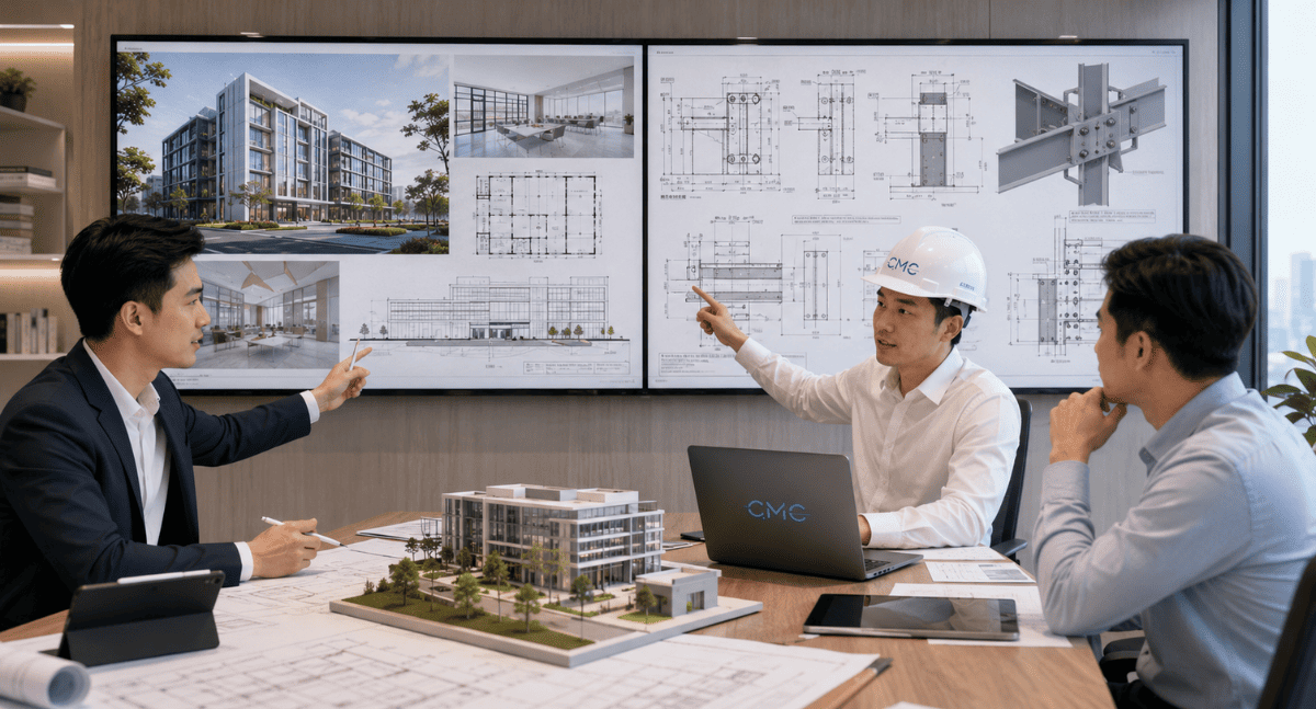 Architectural drawings focus on the concept and experience of space