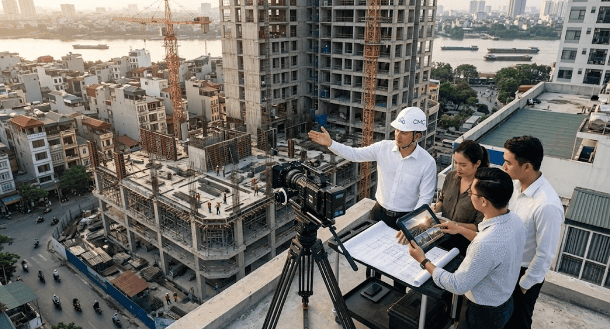 Timelapse rất hữu ích cho truyển thông tại CMC Architects Việt Nam