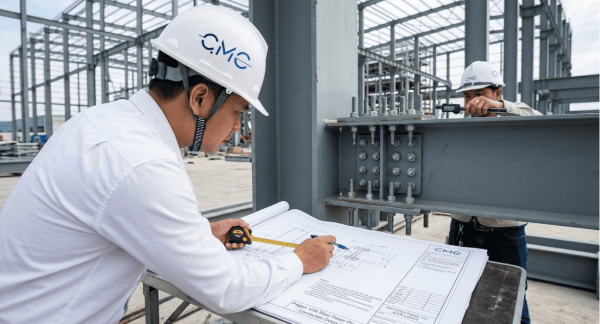 CMC Architects kiểm tra thông tin liên quan đến kết cấu và MEP