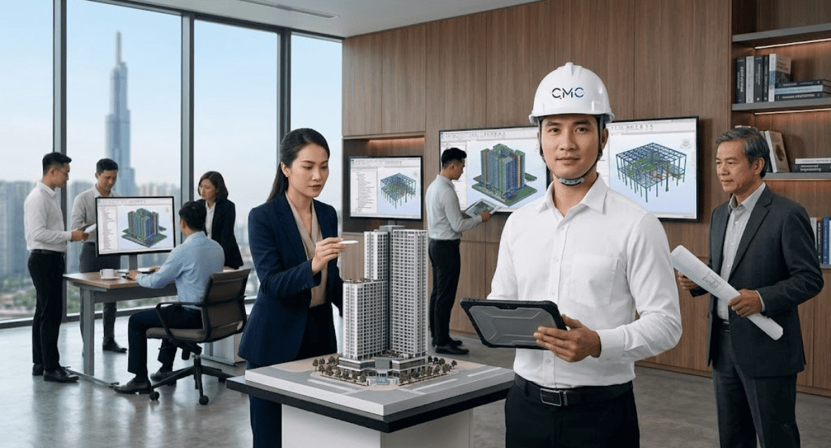 Từ công trường đến văng phòng hành trình kiến tạo đồng nhất của CMC Architects