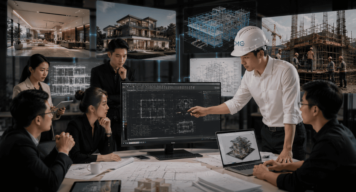 Dịch vụ thiết kế bản vẽ bằng AutoCad của CMC Architects Việt Nam