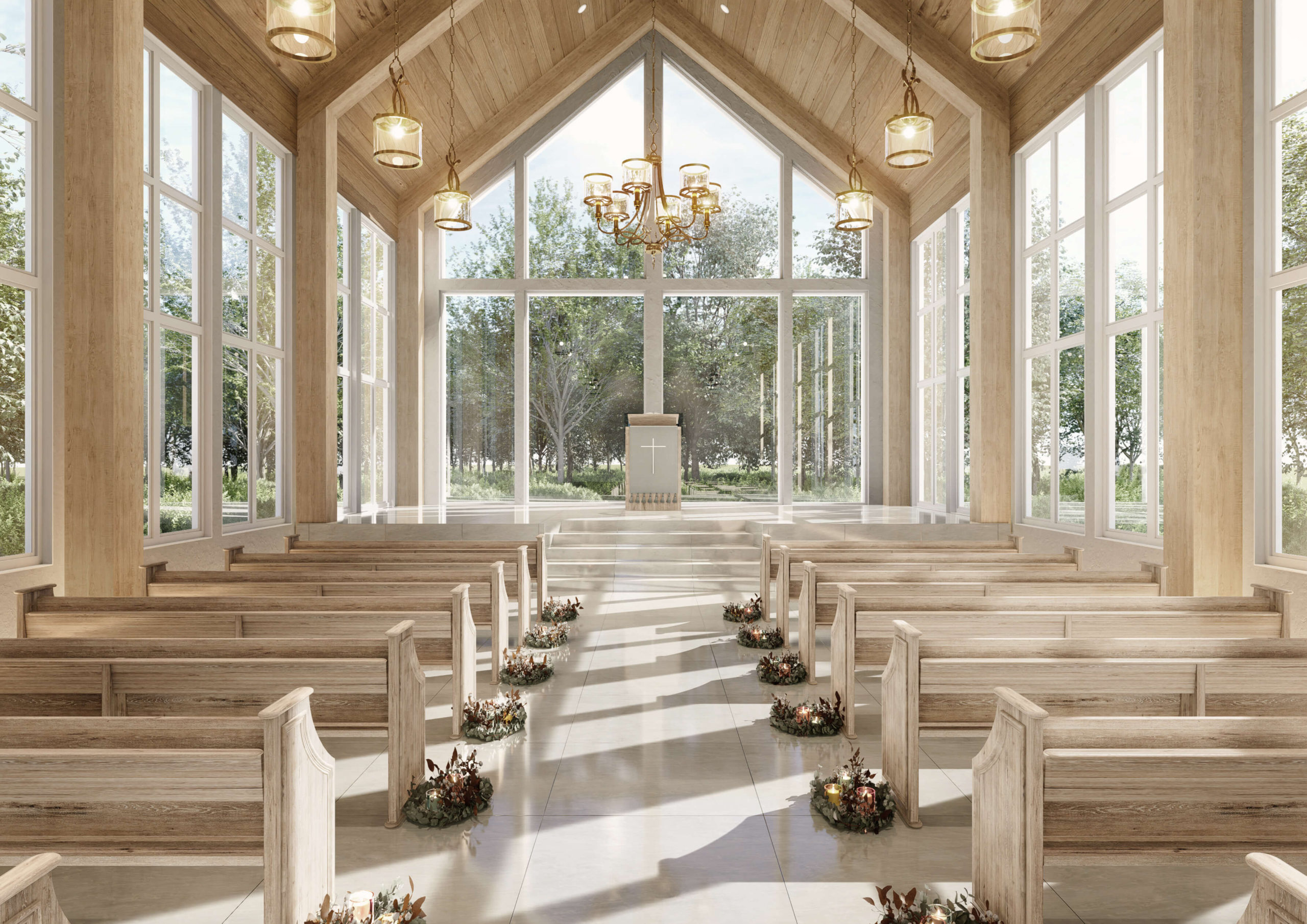 Phối cảnh không gian chính tiệc cưới