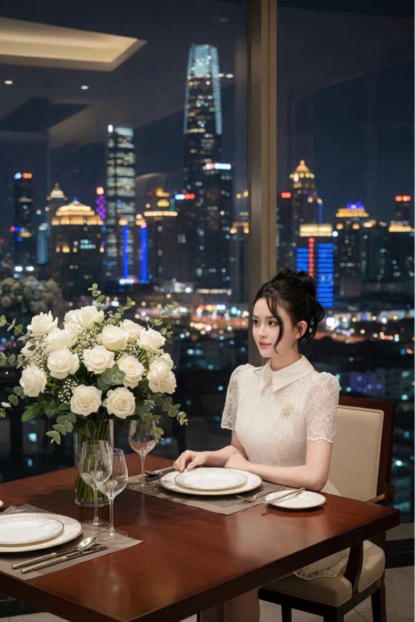 Đầm cổ sơ mi ren chân chữ A