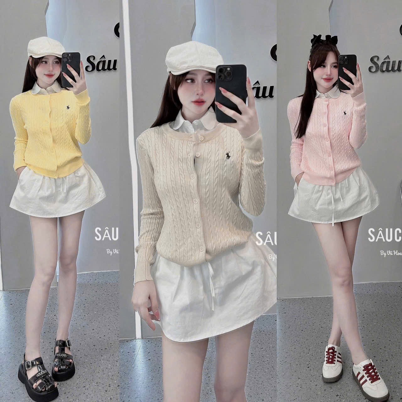 Áo kiểu len ngựa thừng trơn