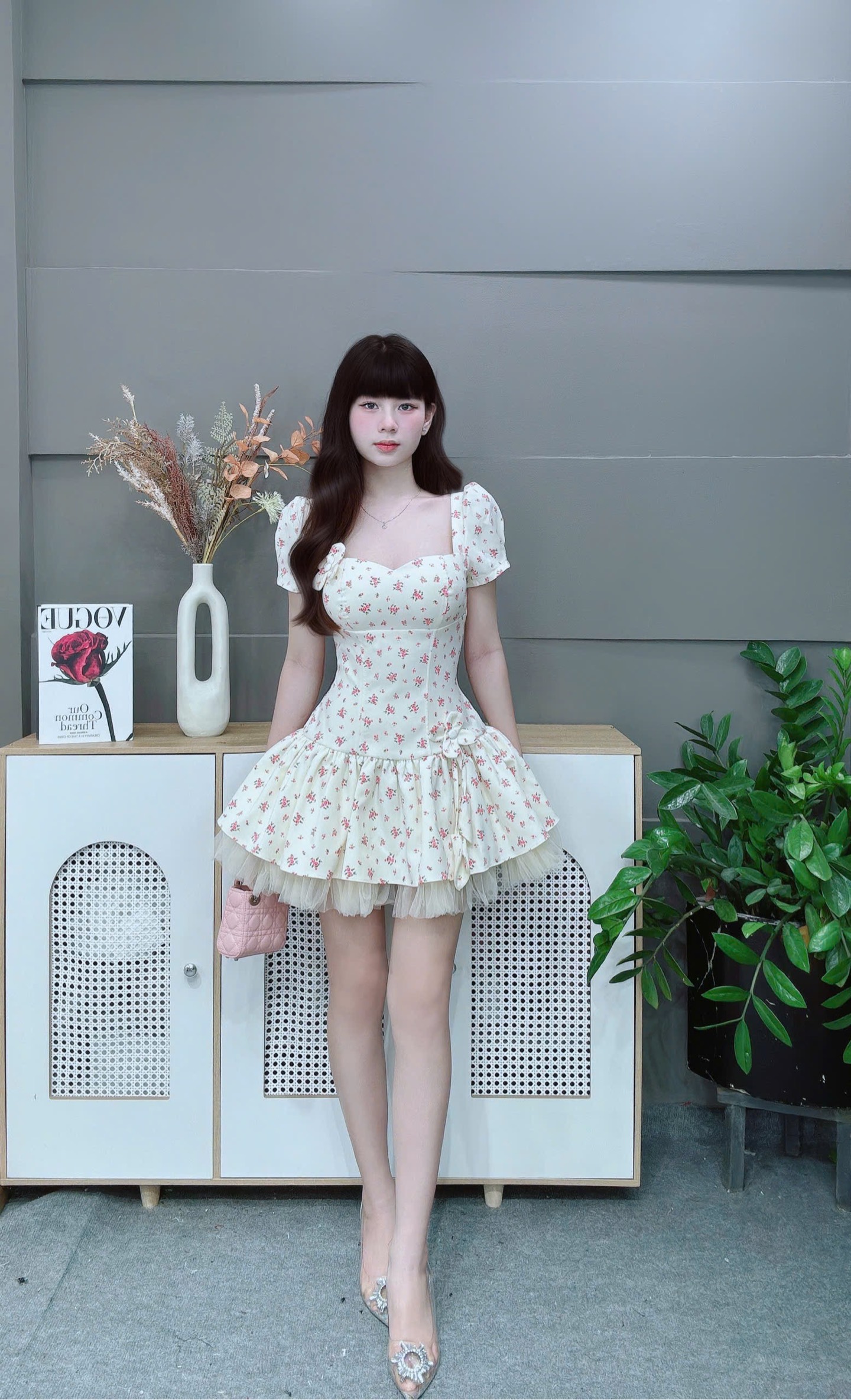 Đầm TH hoa nhí voan 310pls