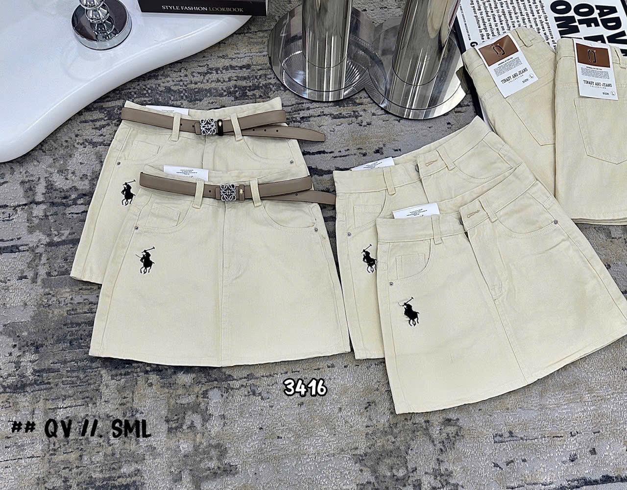 JVN3 quần váy thêu ngựa 3416