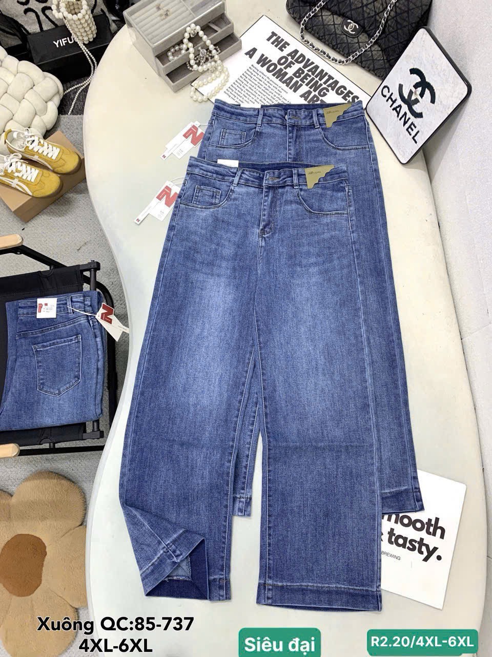 JC16 jean xuông siêu đại tag rách 85737