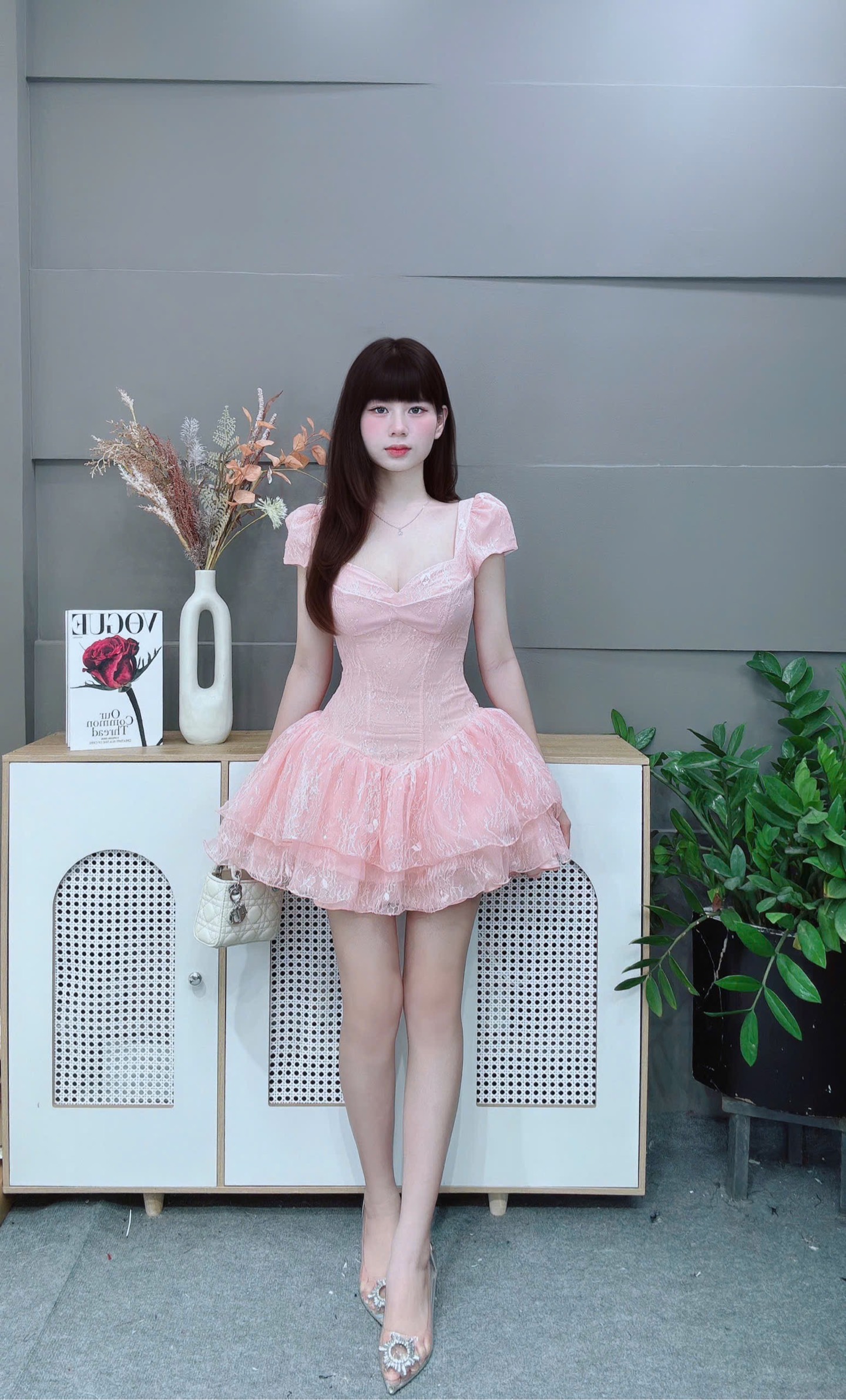 Đầm TH hoa nhí voan 310pls