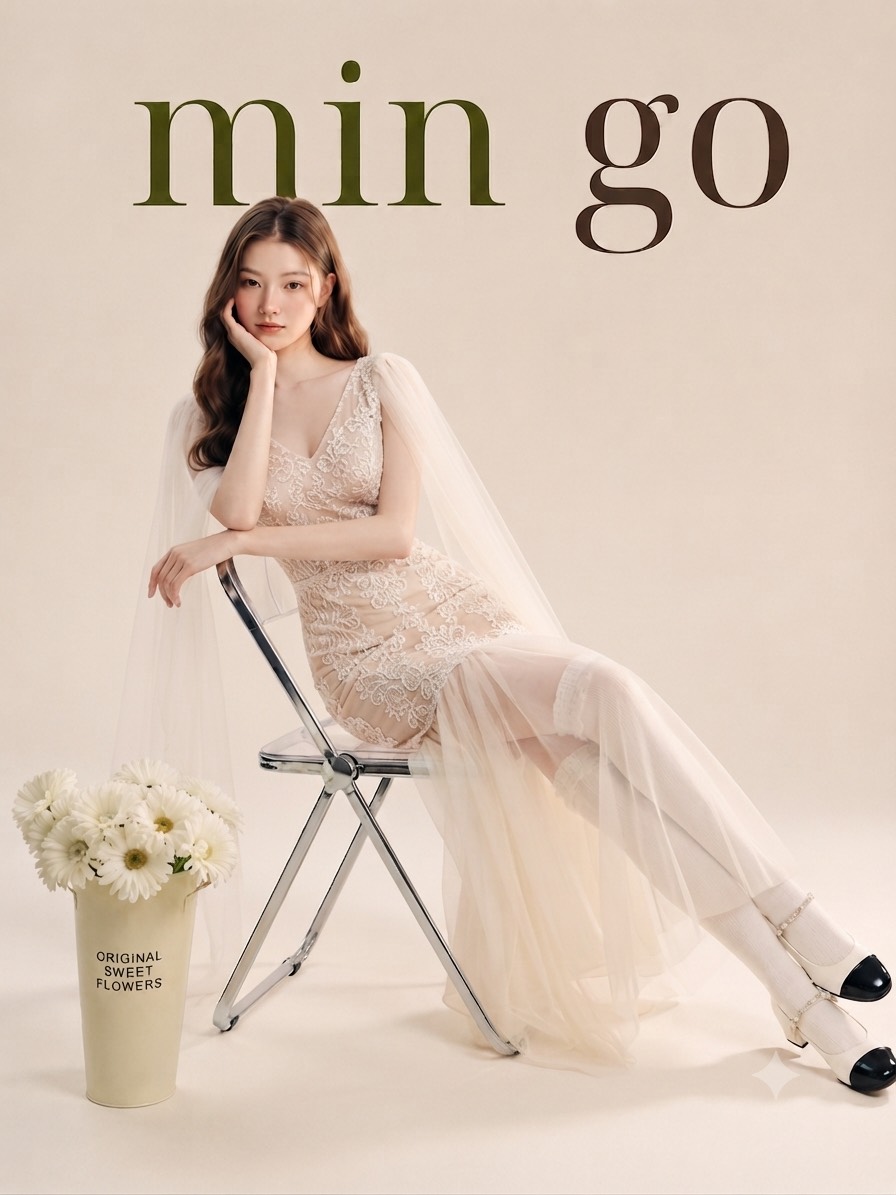 Đầm thiết kế ren tay rũ voan dáng dài
