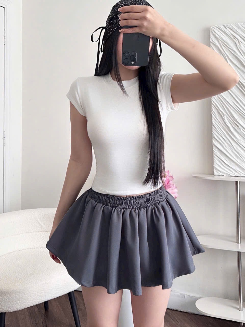 Chân váy ngắn tùng xoè
