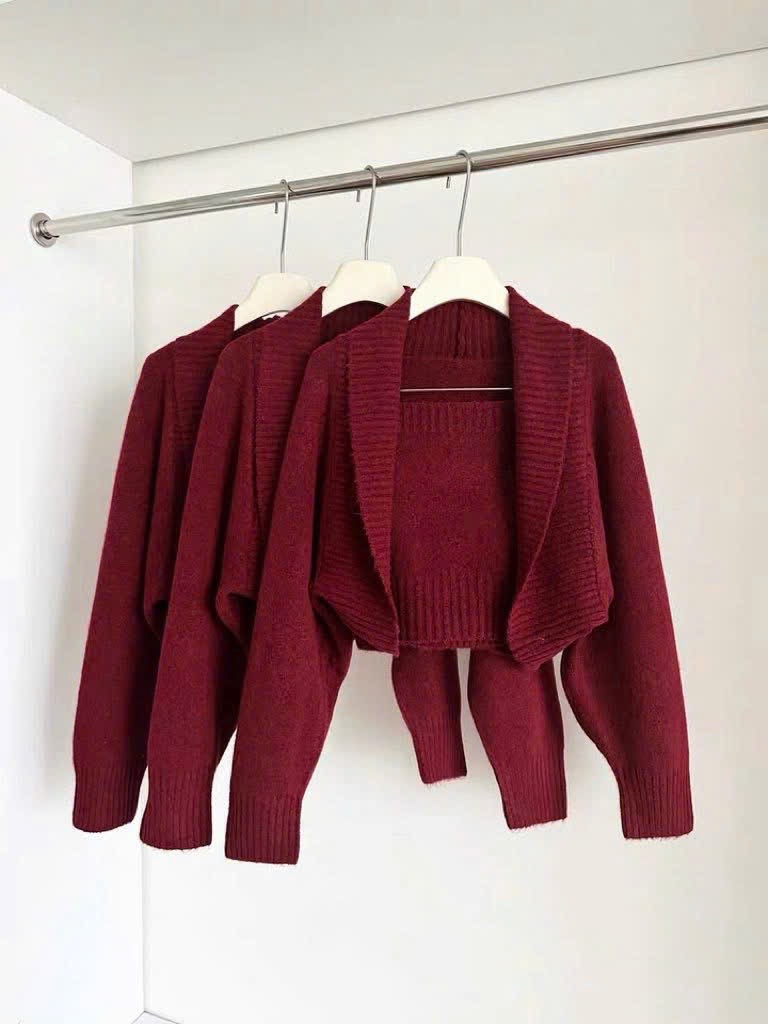 Set áo len khoác + ống