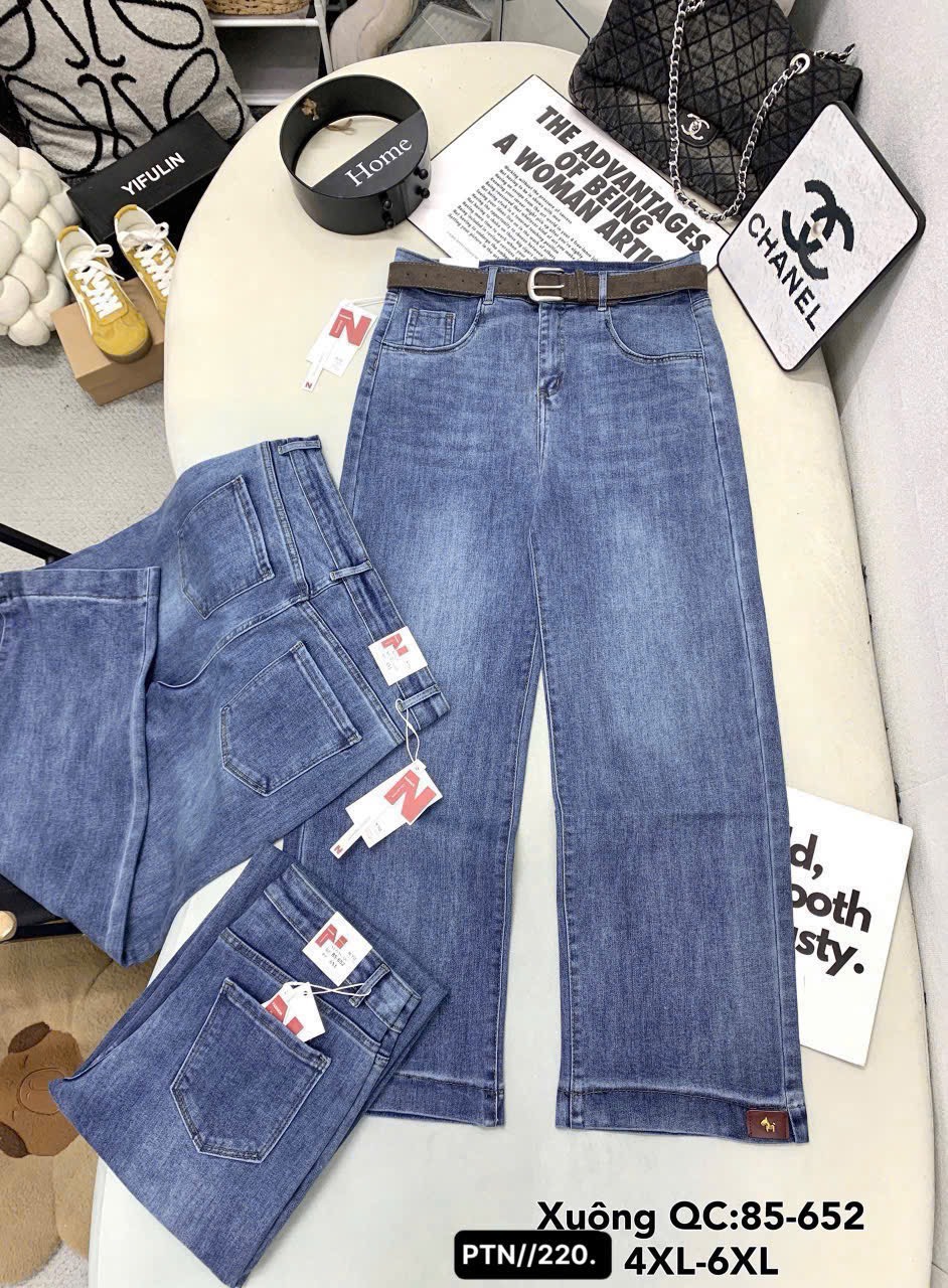 JC8 jean siêu đại xanh nhạt bảng đỏ chân 85652