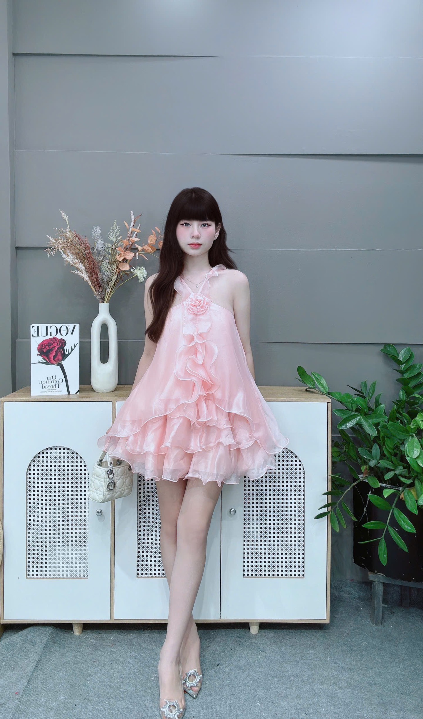 Đầm TH hoa nhí voan 310pls