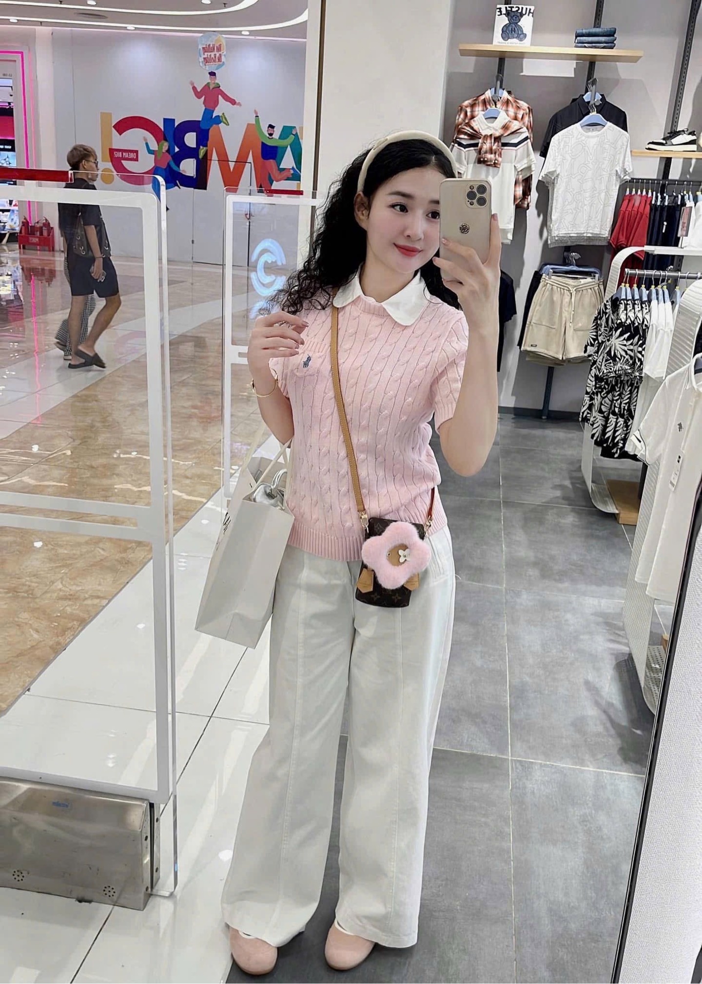 Áo len tay cộc thừng ngựa túi