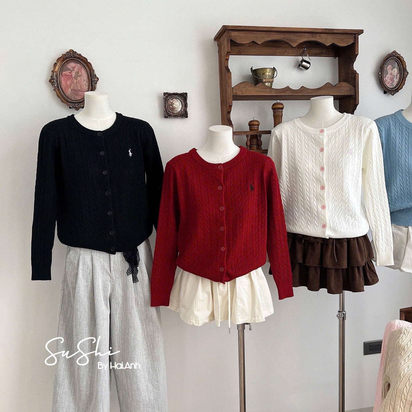 Áo kiểu len ngựa thừng trơn