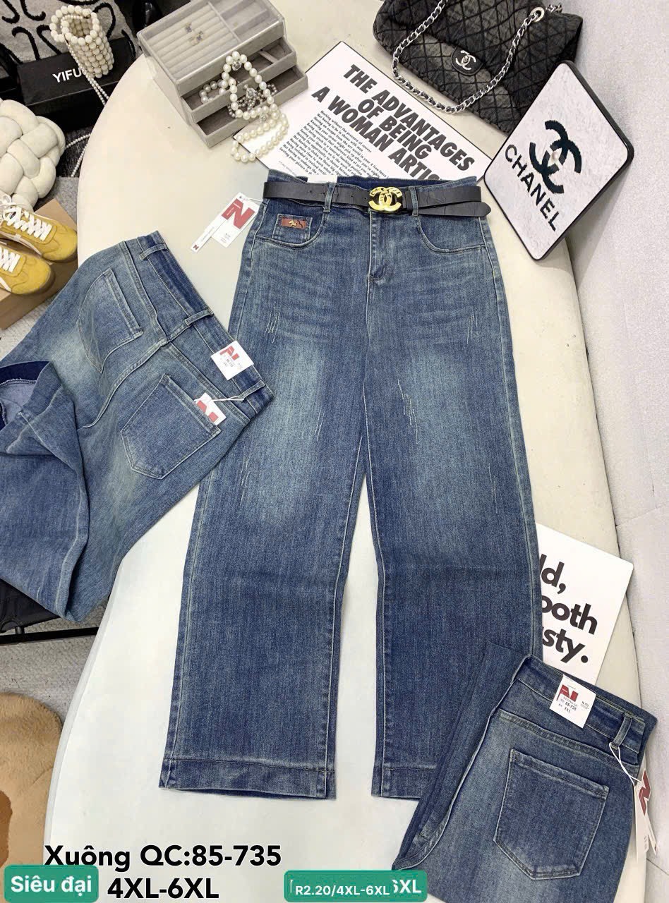 JC10 jean siêu đại tag đỏ ngựa trước màu nhạt 85735
