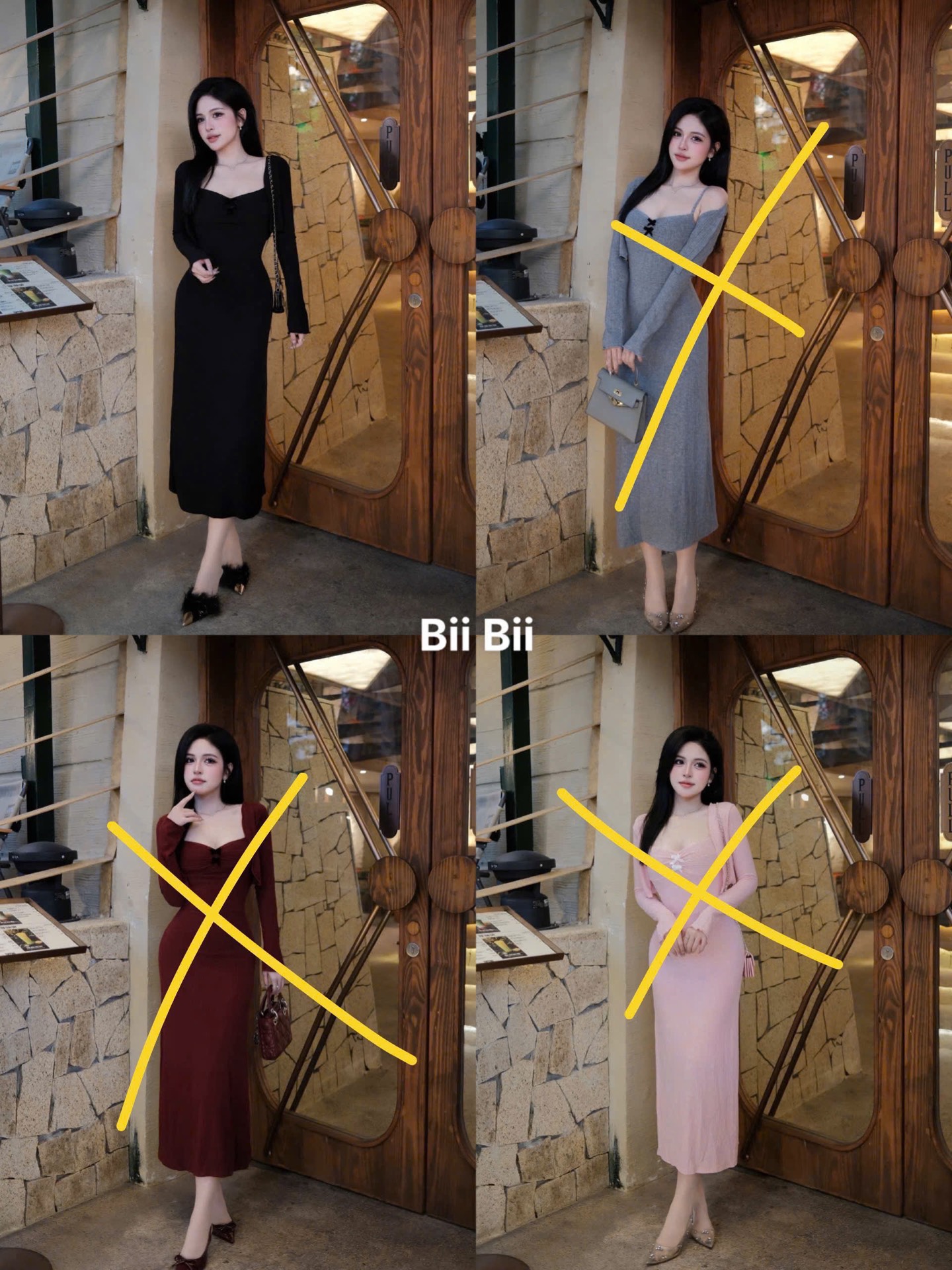 Đầm body thun tăm dáng dài phối nơ kèm khoác