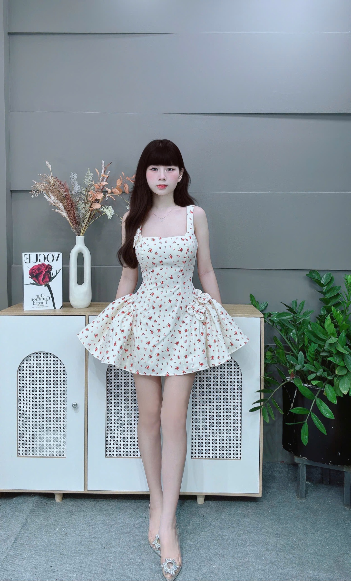 Đầm TH hoa nhí voan 310pls