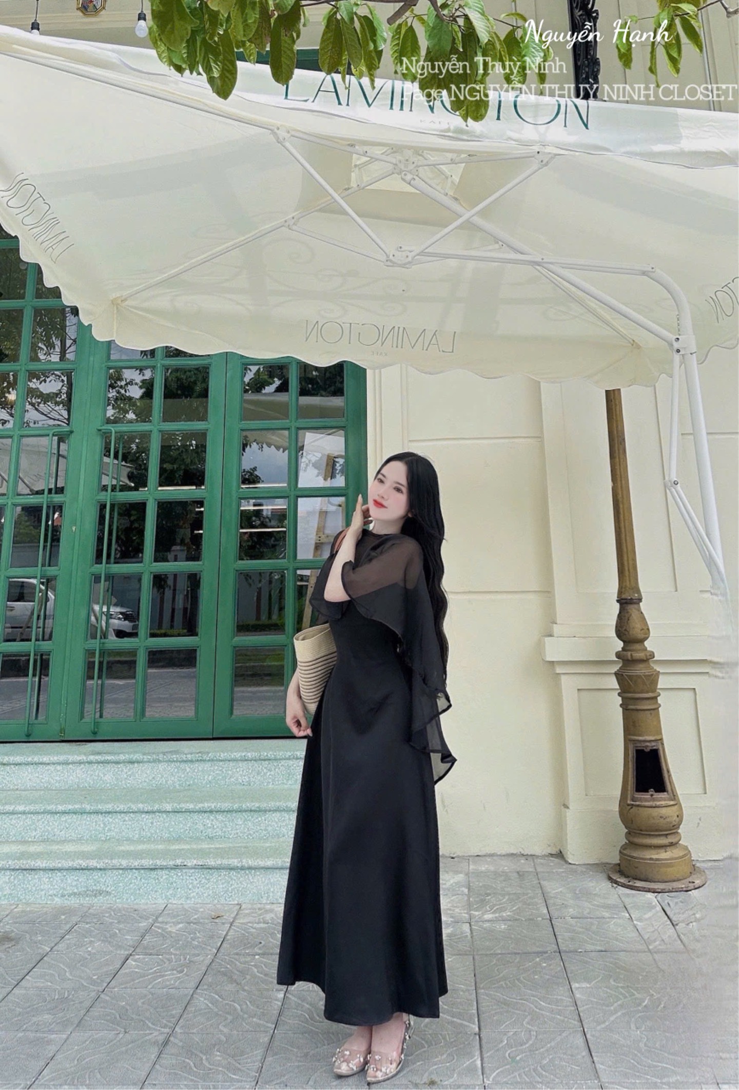 Đầm dây kèm choàng lụa