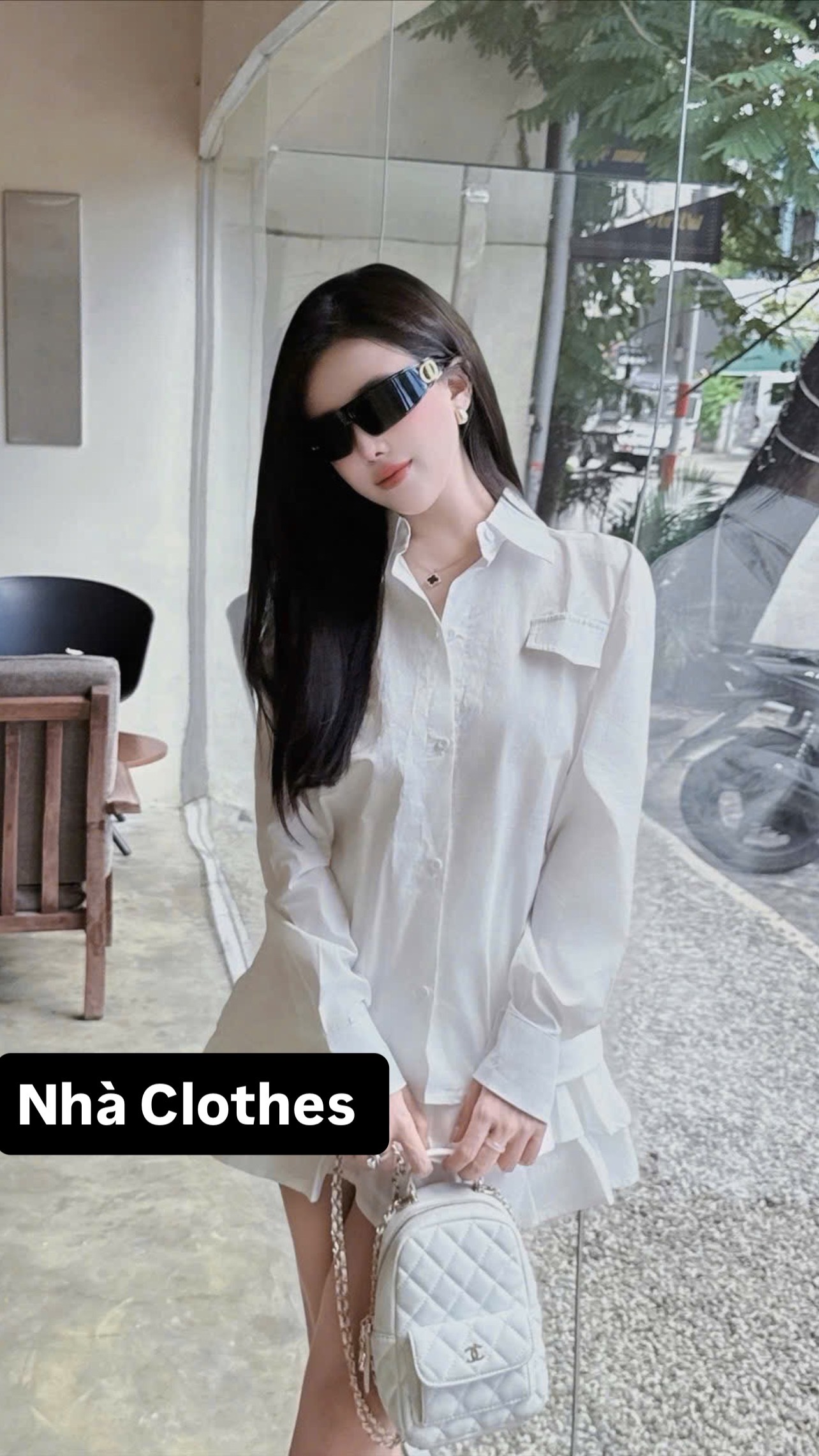 Set sơ mi tay dài + cv tầng