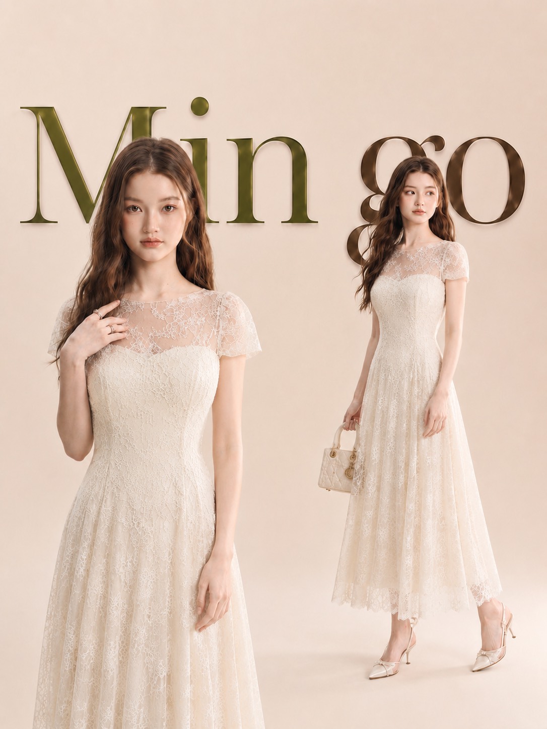 Đầm thiết kế hở lưng ren dáng dài