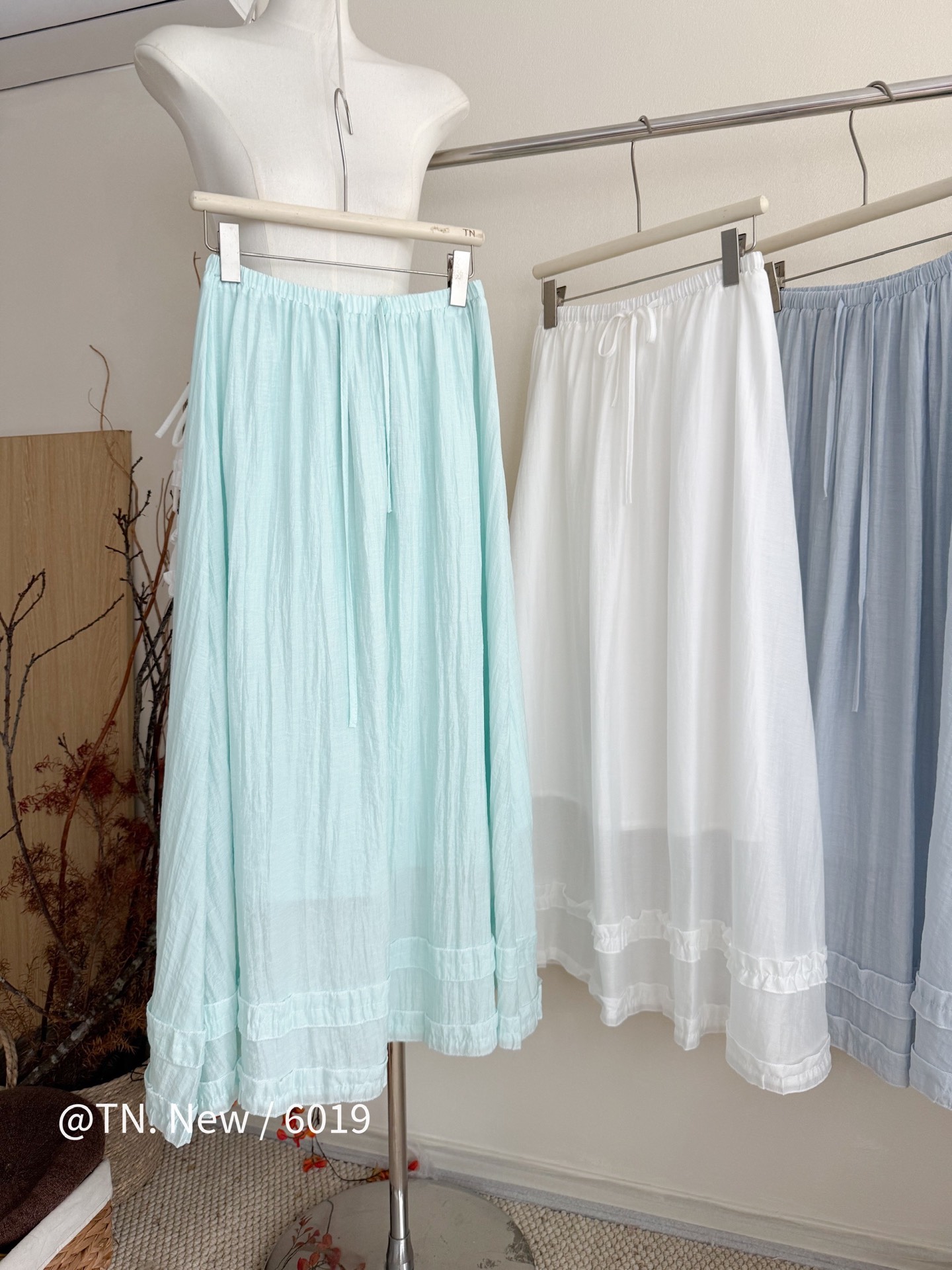 Chân váy dài quảng châu lưng thun