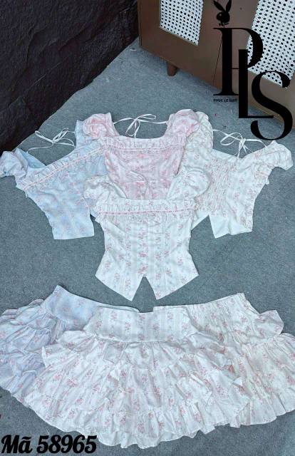 Set hoa nhí bèo tầng tiểu thư LS 58965