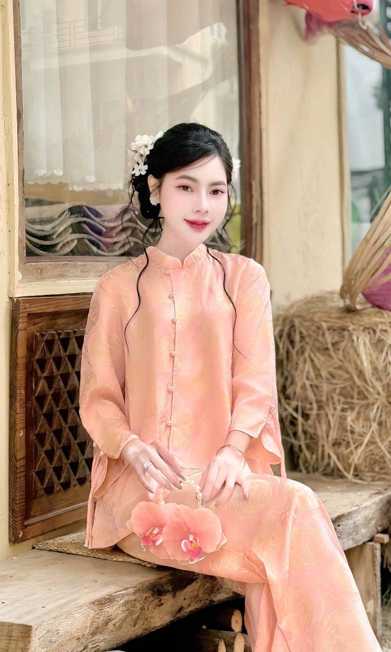 Đồ lam tơ tằm cổ tàu nút ngọc