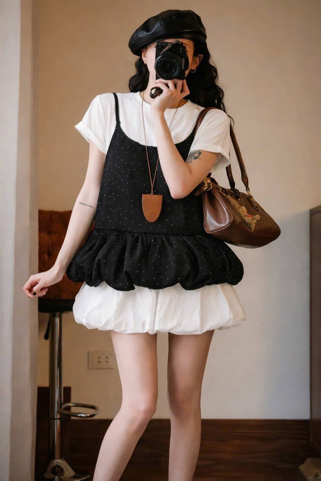 Set áo kiểu babydoll tiểu thư
