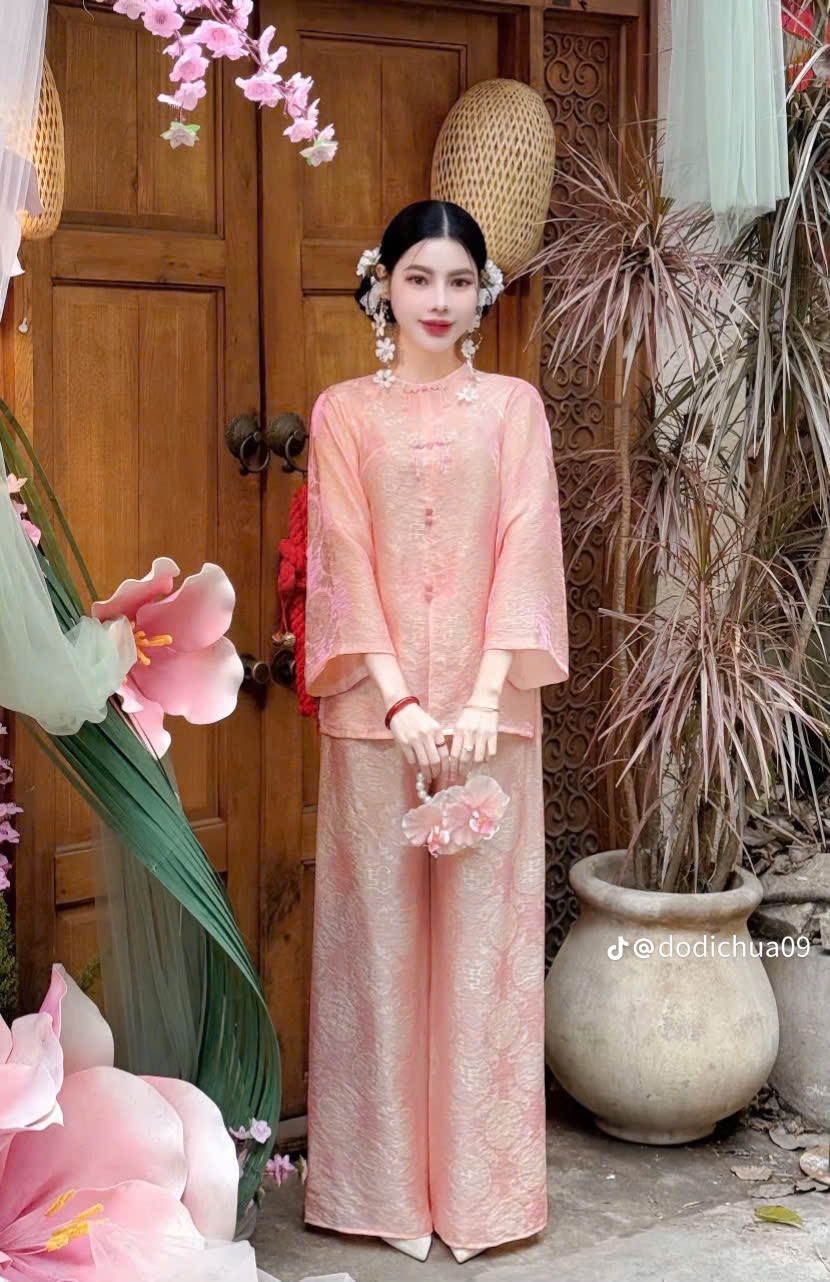 Lam ánh tằm cao cấp 2 nút kiểu