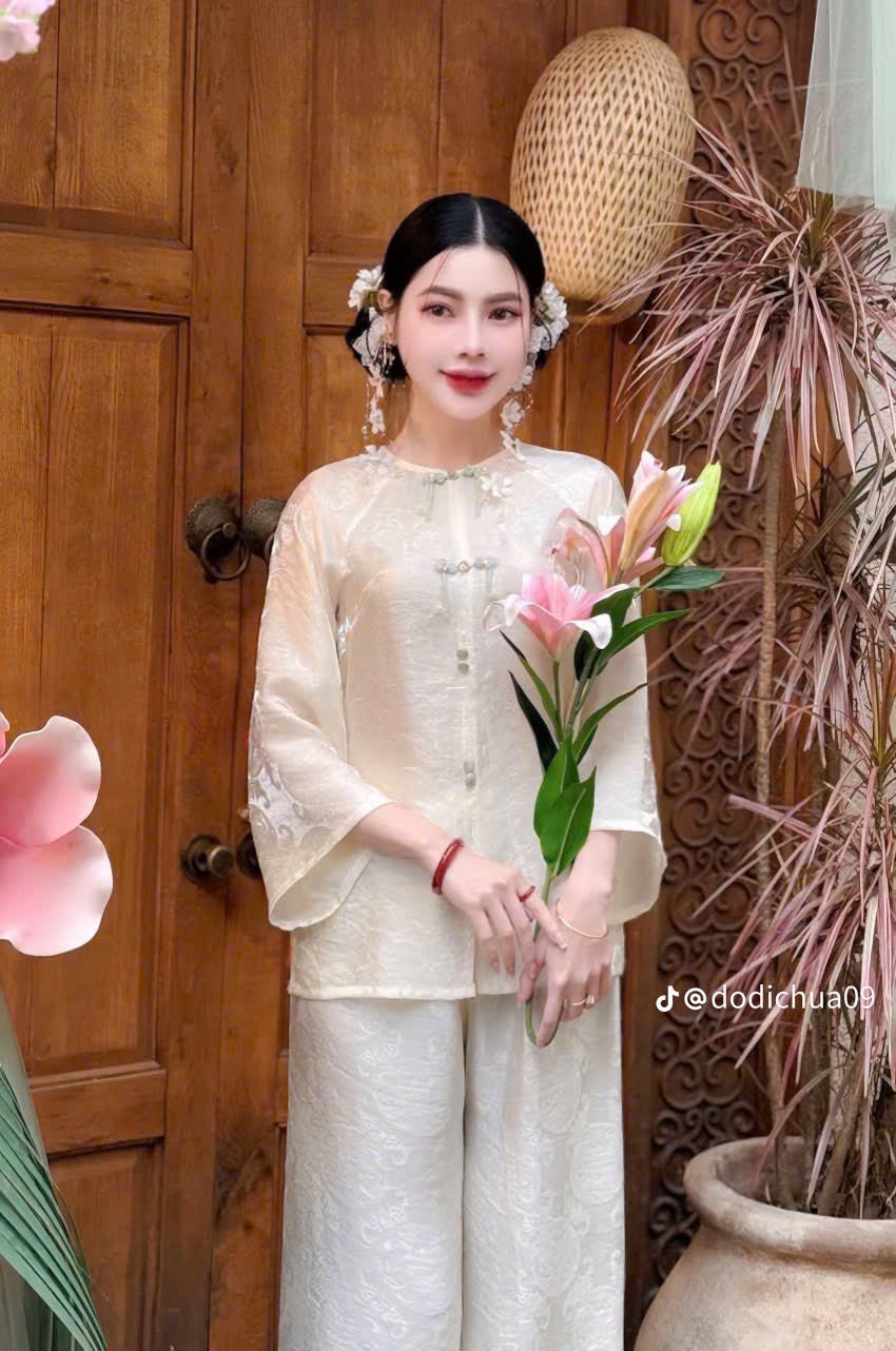 Lam ánh tằm cao cấp 2 nút kiểu