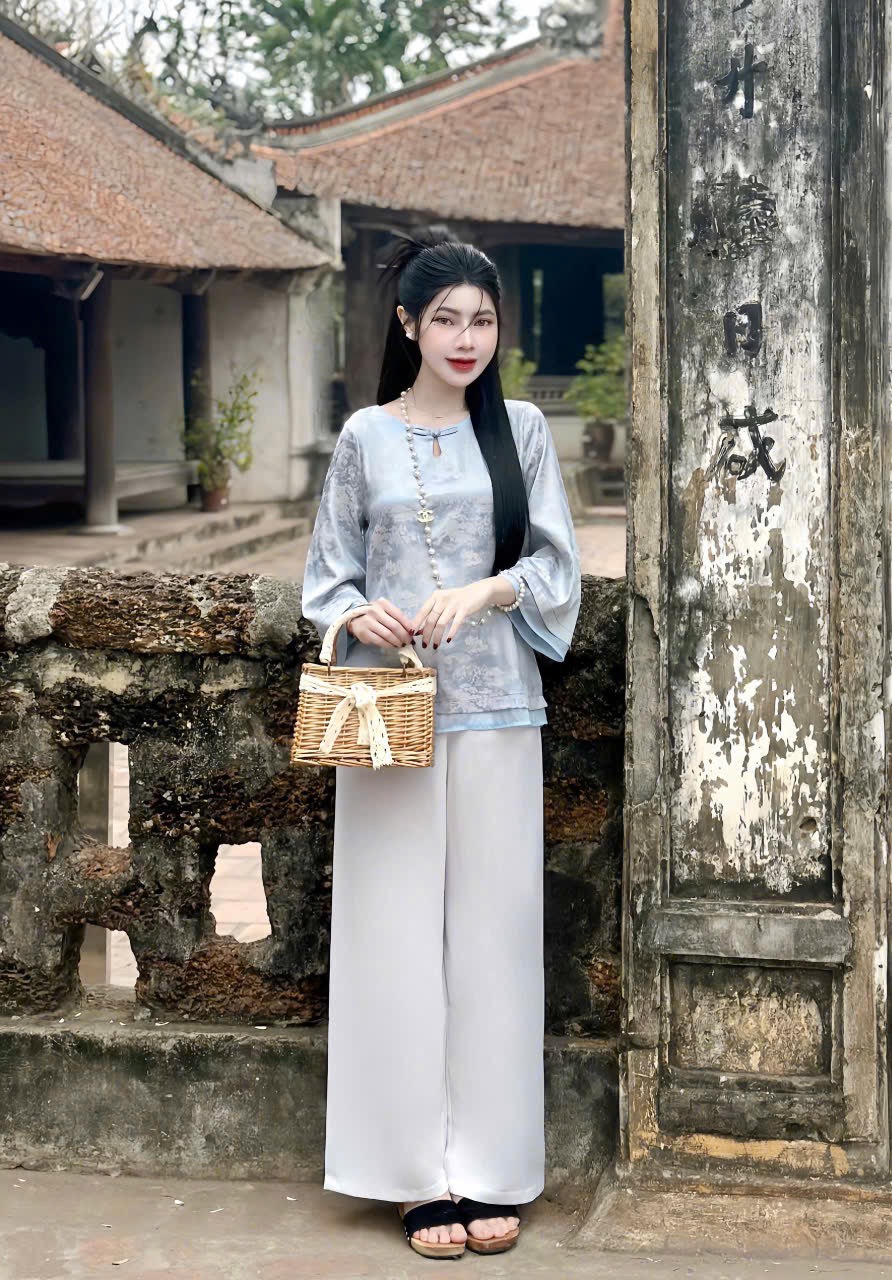 Bộ lam gấm 1 nút cài