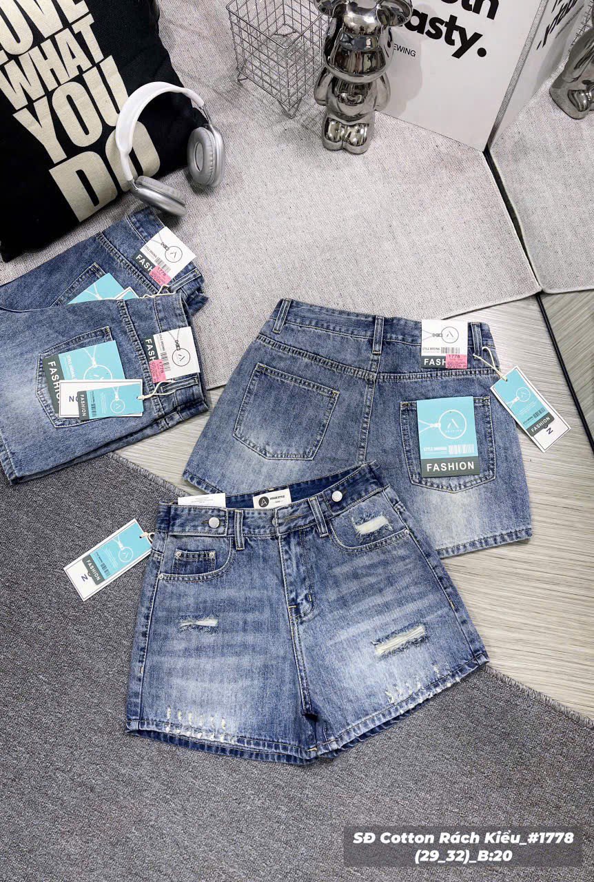 S6 Quần short đại lai cuốn rách lưng kiểu 1778