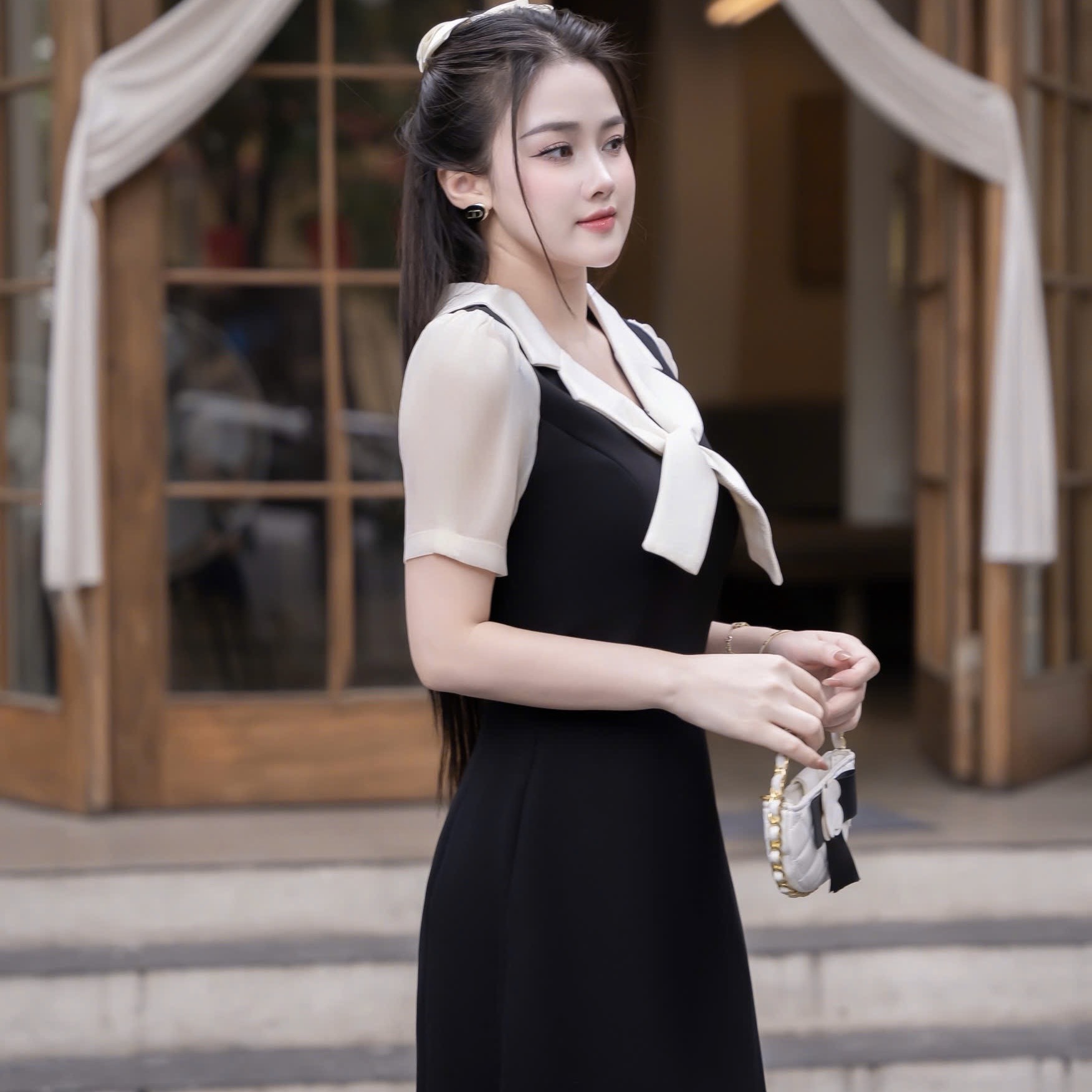 Đầm thanh lịch thiết kế đi làm đi tiệc lịch sự kín đáo cao cấp sang trọng