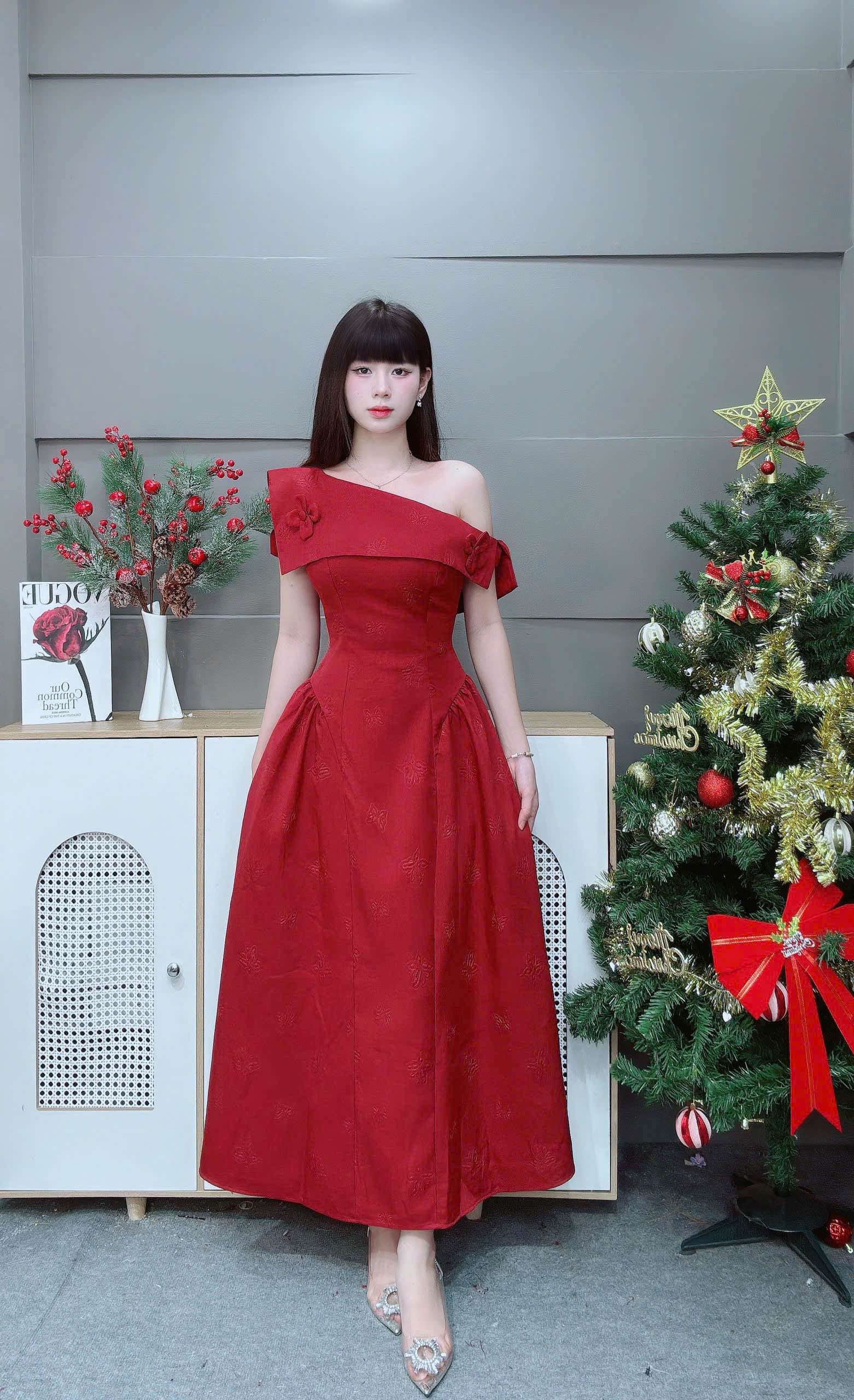 Đầm chéo vai big size LS33175