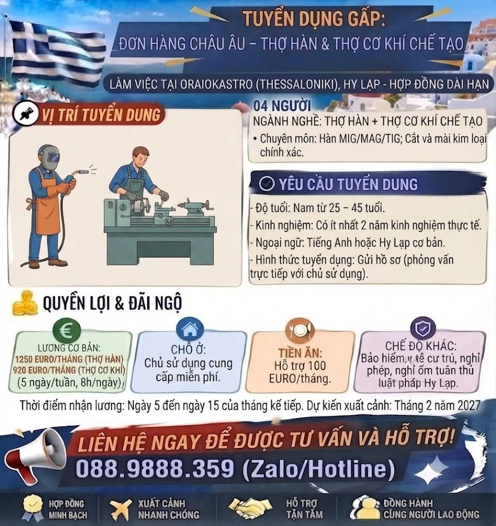 &nbsp;ĐƠN HÀNG HÀN - CƠ KHÍ: