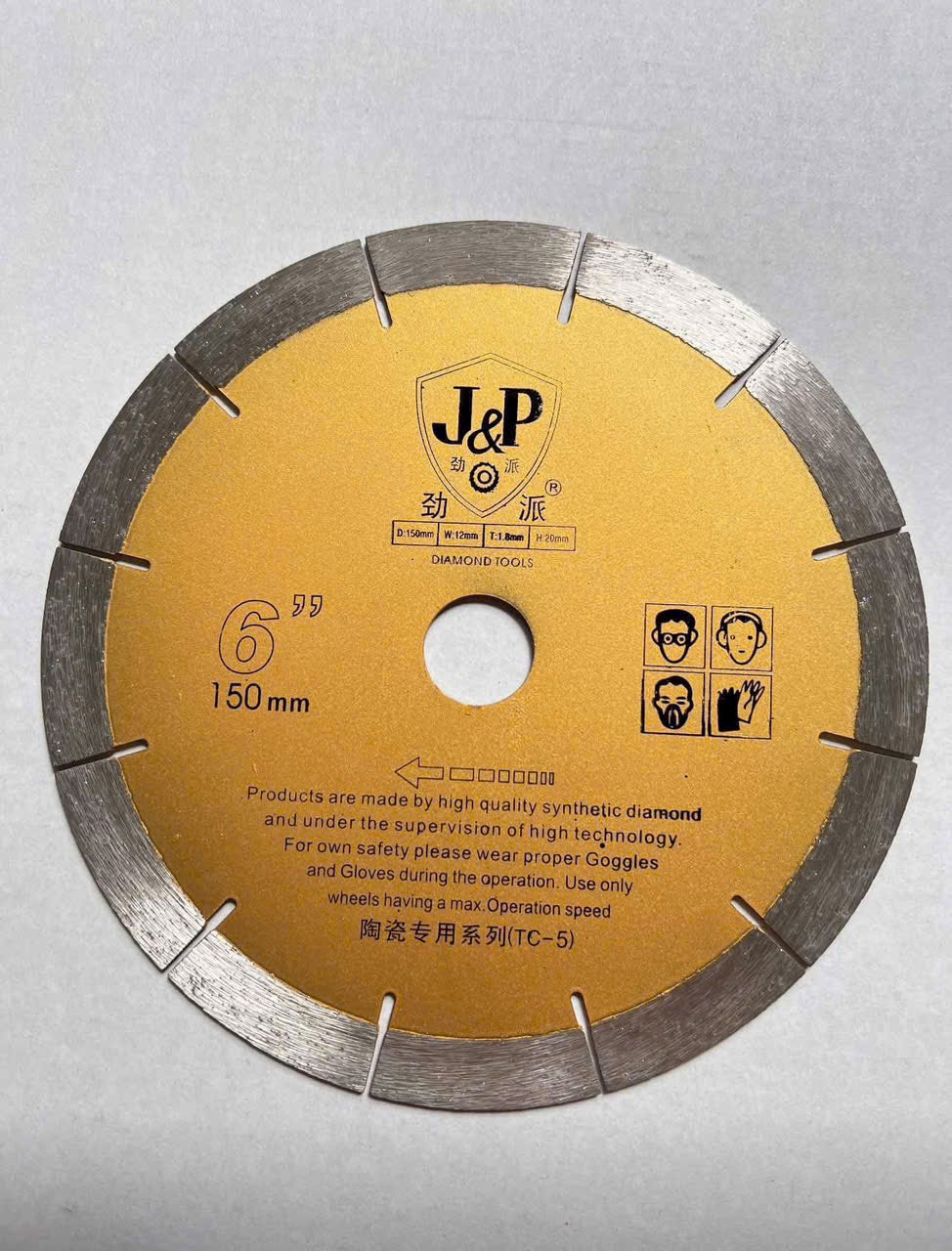 Lưỡi cắt gạch JP150 vàng tc5 (p)