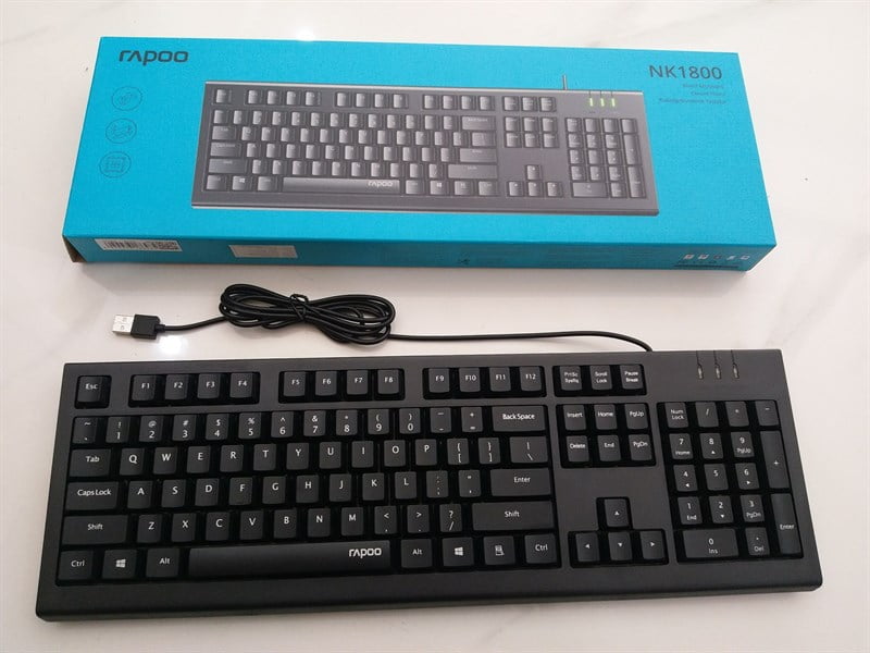 Bàn phím Rapoo NK1800 đen (USB)