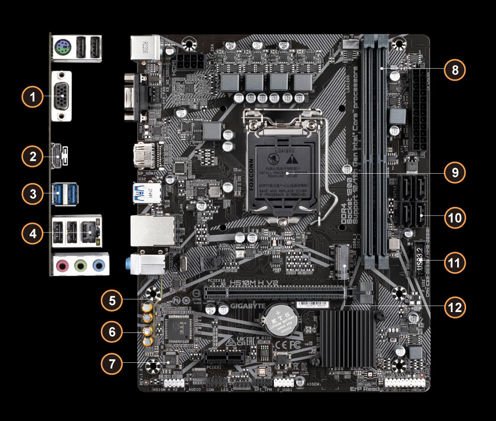Mainboard Gigabyte H510M-H V2