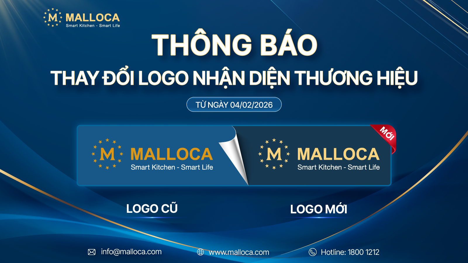 Hình ảnh nhận diện thương hiệu Malloca mới