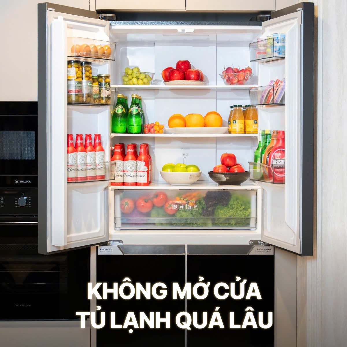 Không mở cửa tủ lạnh quá lâu