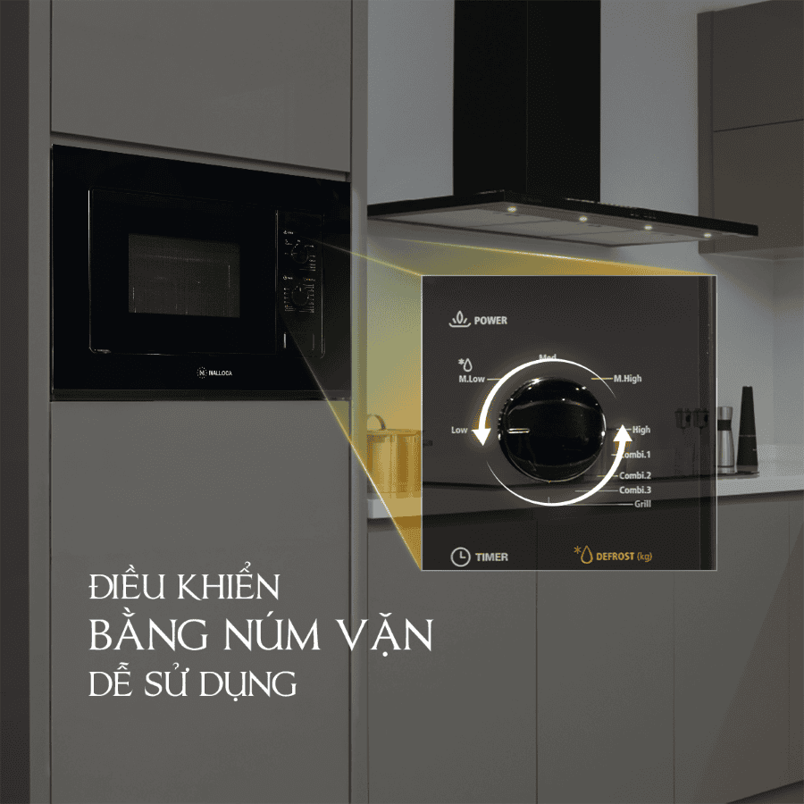 điều khiển bằng núm vặn - Lò vi sóng Malloca MW820B