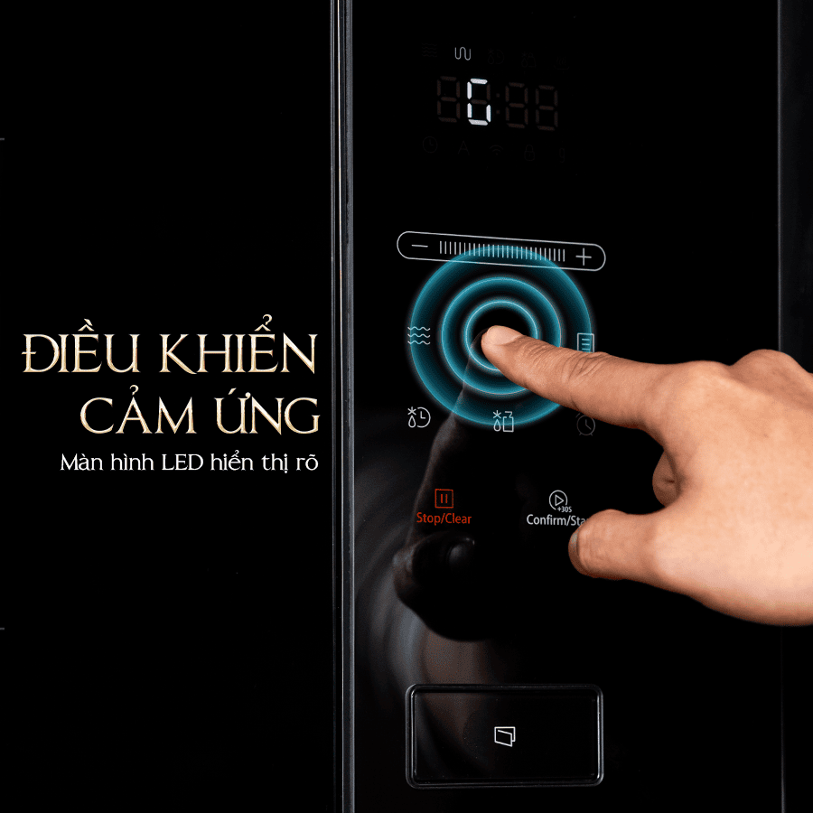 điều khiểm cảm ứng và đèn led - Lò vi sóng Malloca MW925BF