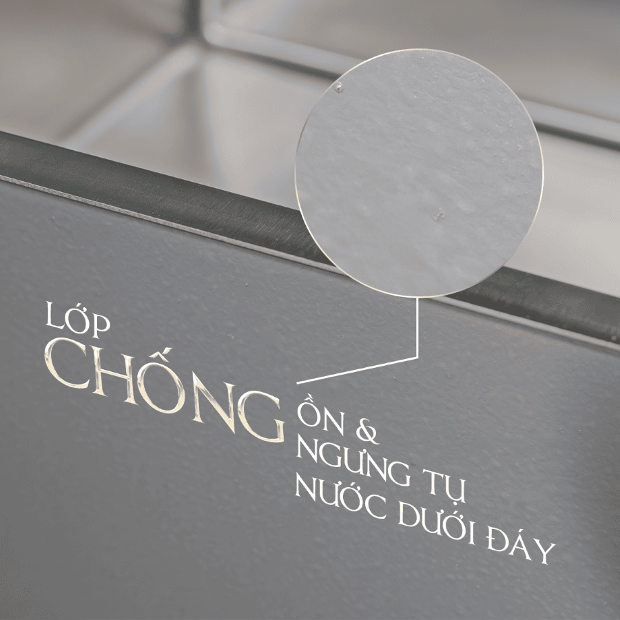 Chống ồn, ngưng tụ nước dưới đáy - Chậu rửa chén Malloca MS6070
