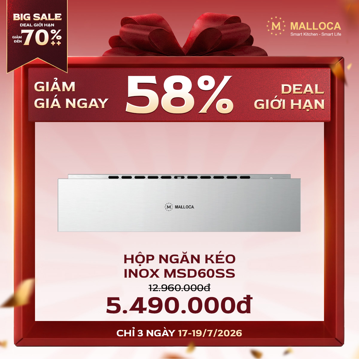 Hộp Ngăn Inox MSD60SS