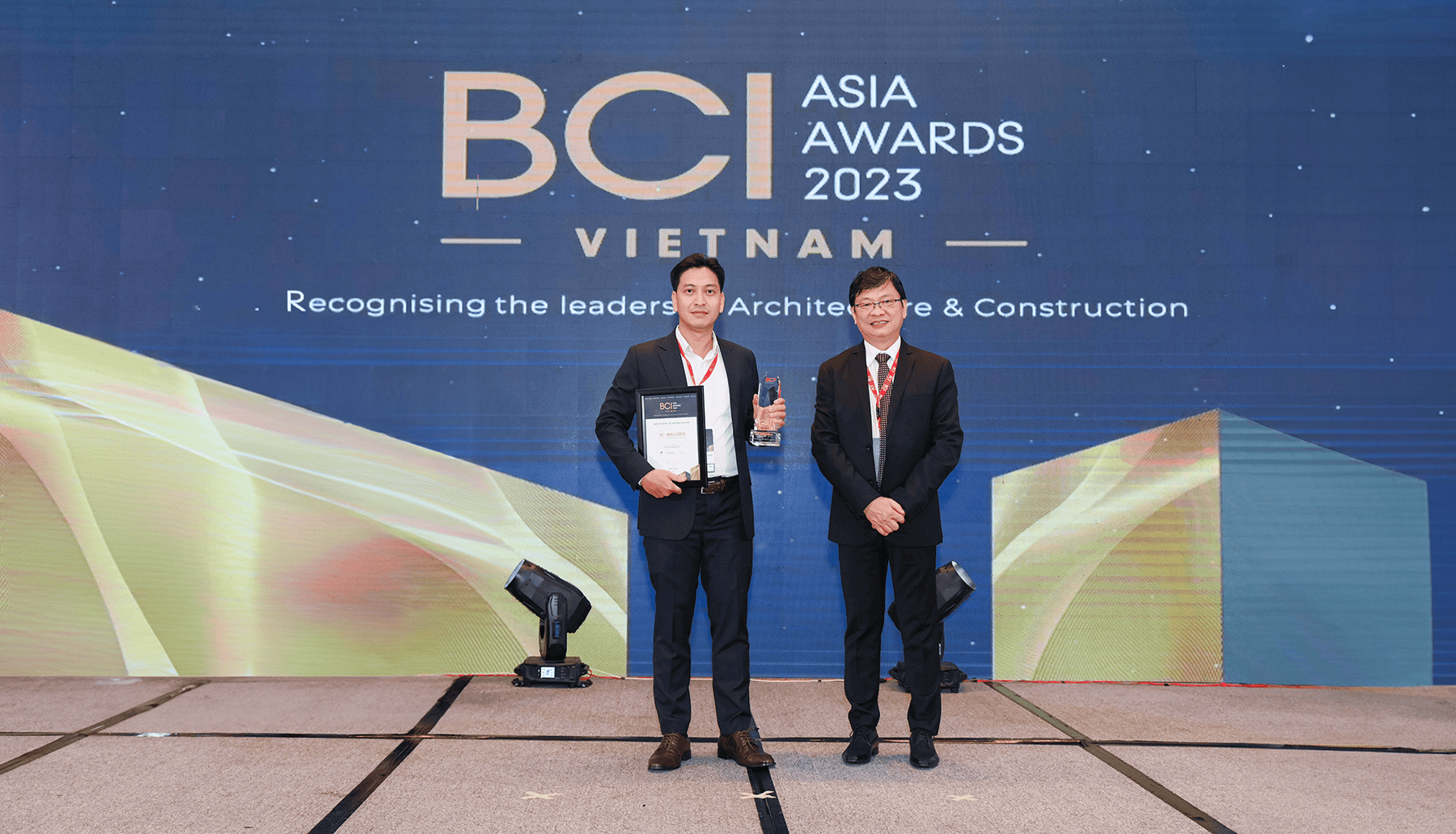 Trong khuôn khổ sự kiện BCI Asia Awards 2023, Malloca giữ vai trò nhà tài trợ chính cho hạng mục Interior Design Awards - giải thưởng danh giá dành cho các hạng mục thiết kế nội thất.